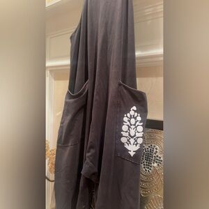 Free People Movement Hot Shot Big Logo Black Jumpsuit🖤🤍